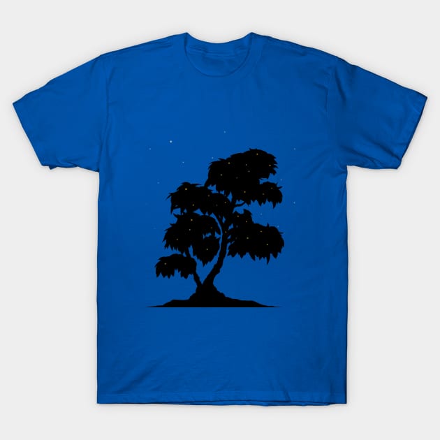 Firefly Tree Sunset with Stars T-Shirt by studiogooz